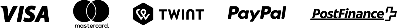 Начини плаћања: Visa, Mastercard, Twint, PayPal, PostFinance