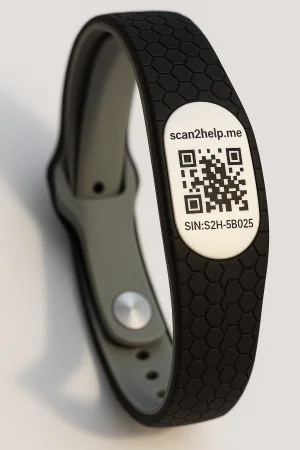 QR-Armband Schwarz